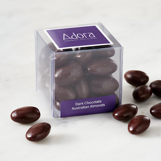 CHOCOLATE COATED AUSTRALIAN ALMONDS (MILK OR DARK)  - Adora Handmade Chocolates
