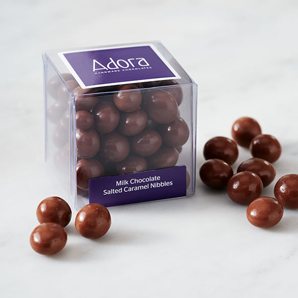 SALTED CARAMEL NIBBLES (MILK OR DARK) - Adora Handmade Chocolates