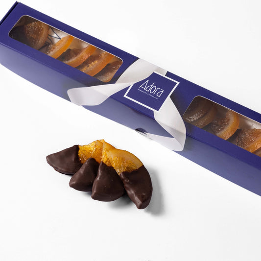 Dark chocolate orange slice gift box